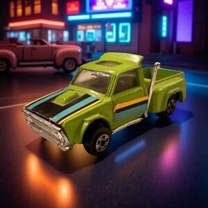 Vintage Zylmex Fun Trucking Green Courier Pickup Truck Car P353 Hong Kong